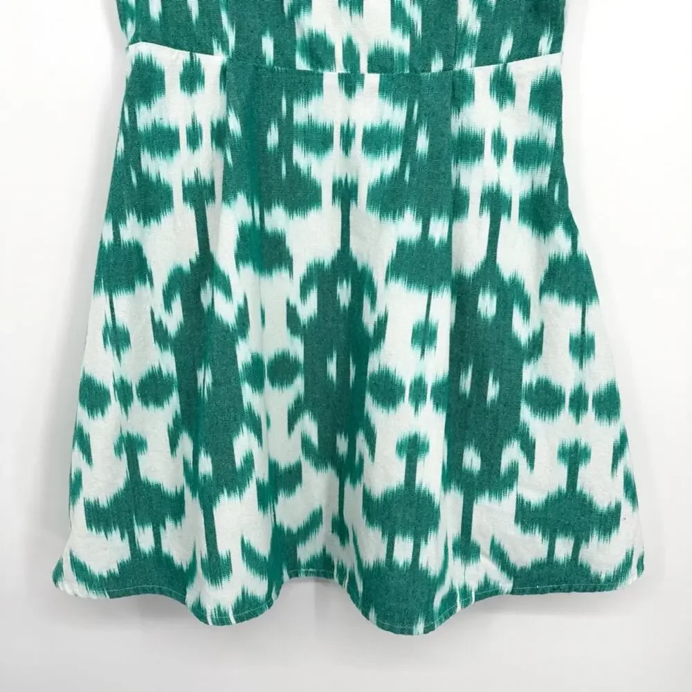 Vineyard Vines Green Ikat Dress Size 10 - Picture 4 of 10